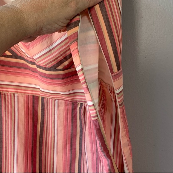 Loft cotton multi striped tank top blouse. Size 10 - Picture 8 of 9